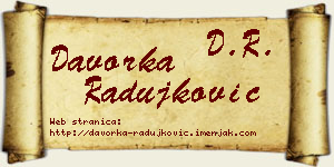 Davorka Radujković vizit kartica